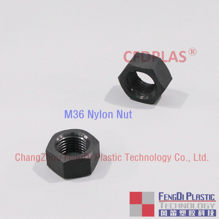 Boulons d'hexagone en nylon noir M36x180 mm